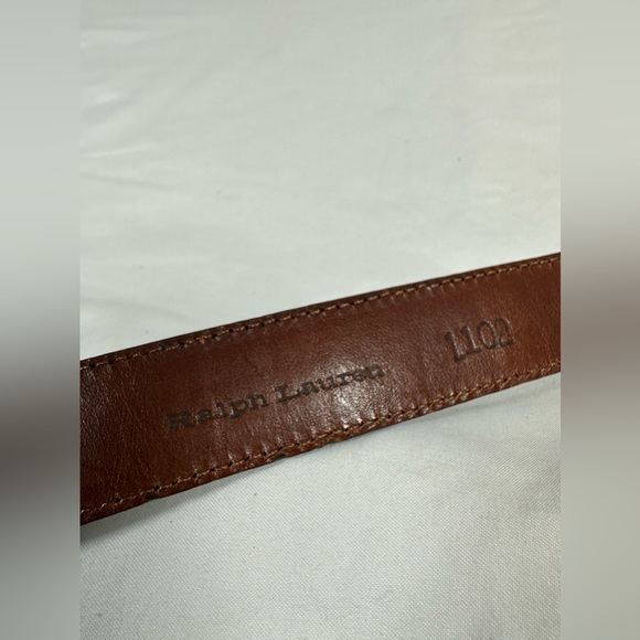 RALPH LAUREN American brown alligator  sterling  buckle and belt size 30 unisex - Picture 15 of 16